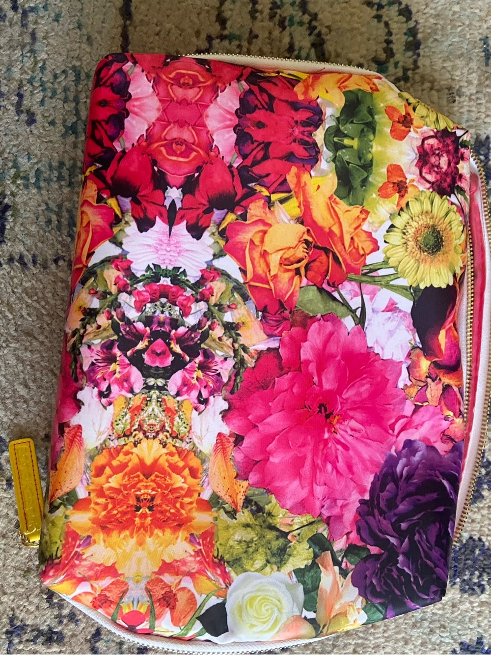 Sonia Kashuk Floral Print Makeup Bag in Pink, Purple, Yellow, Green - Picture 2 of 4